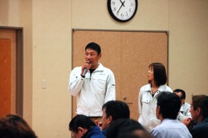 全国ﾄﾗｯｸ･ﾄﾞﾗｲﾊﾞｰｺﾝﾃｽﾄに出場した飛弾さんと西谷さん